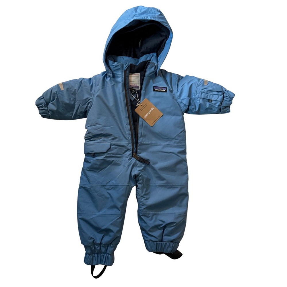 NWT Patagonia baby snow pile one-piece snowsuit - 3-6 months in blue bird